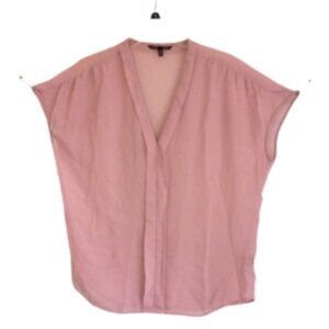 Victoria's Secret Sheer Blouse Sz Small V-neck Dolman Pink/Lavender Pullover